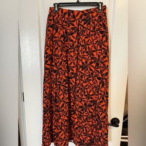 patterned maxi skirt